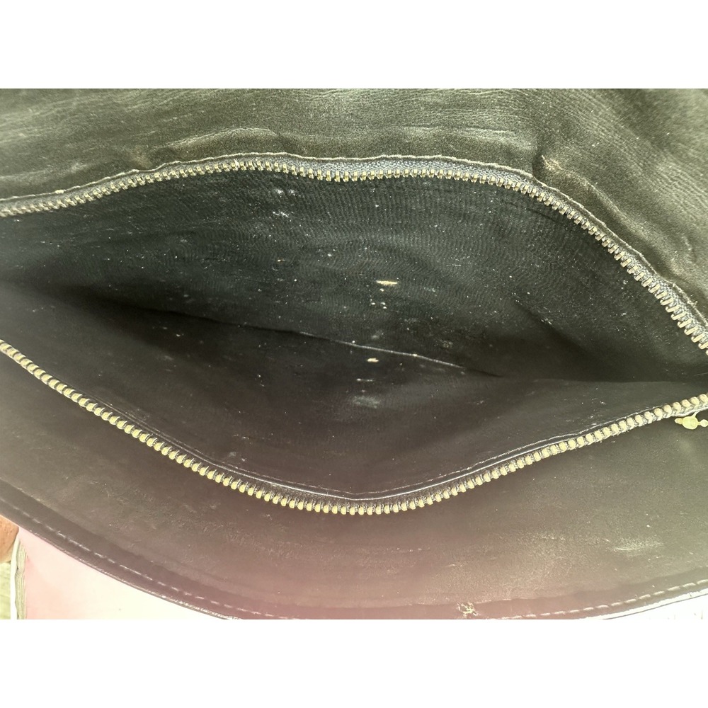 Vintage Aldana Italian Black Croc Embossed Oversized Envelope Clutch Bag‎ - Picture 7 of 8